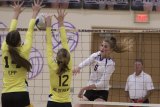 Shelby Saporetti had eight kills in Tuesday's 3-0 victory over visiting Golden West High School. The Tigers face Hanford tonight (Oct. 26).